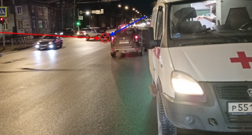 В Коми "Нива" протаранила машину скорой помощи
