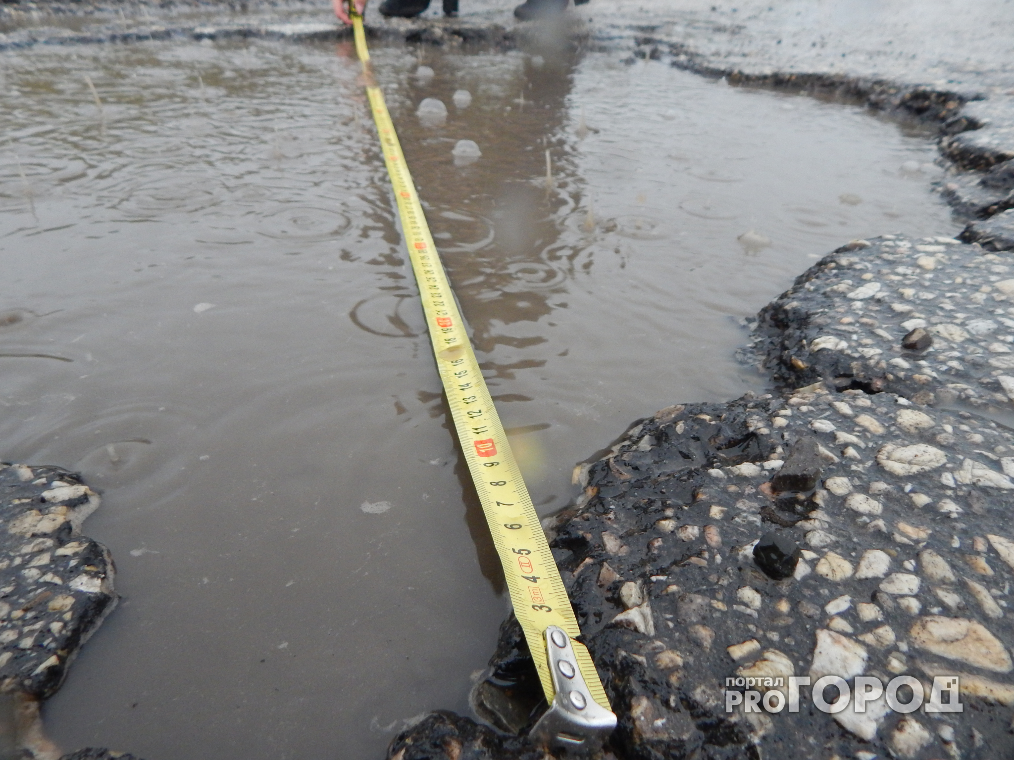 Портал ProГород измерил ямы на дороге Ухта-Ярега