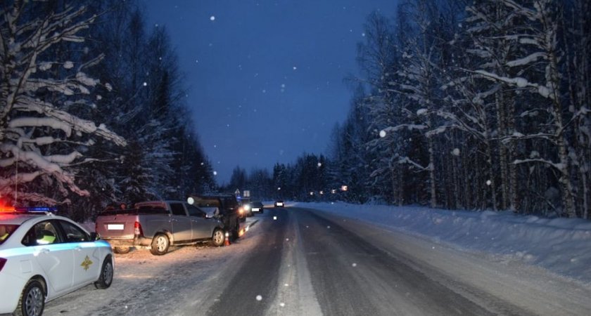 На дороге из Ухты в Сосногорск произошла авария с пострадавшими