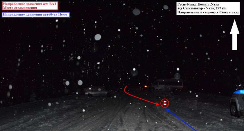 Под Ухтой 18-летний водитель на автоВАЗе чуть не погубив всех врезался в микроавтобус