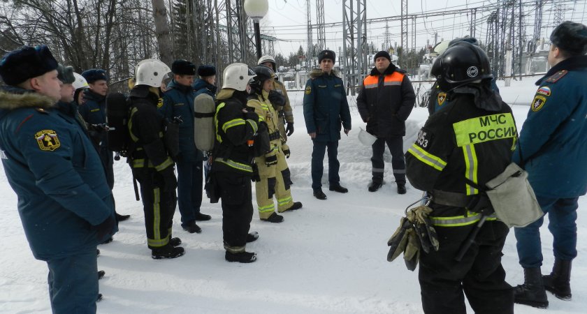 На Сосногорской ТЭЦ потушили условный пожар