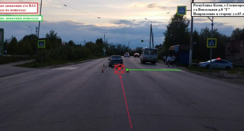 В Сосногорске водитель-новичок сбила пешехода