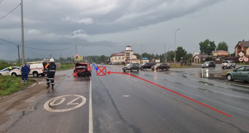 В Коми пенсионерка спровоцировала ДТП