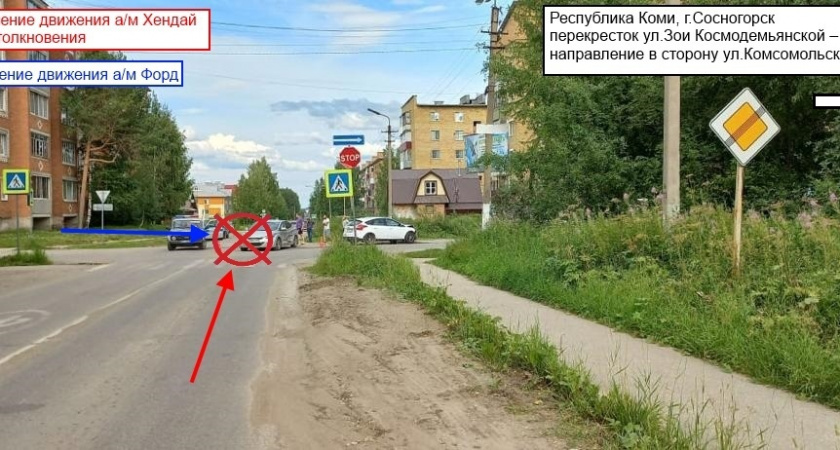 Две женщины за рулем иномарок не поделили перекресток в Сосногорске