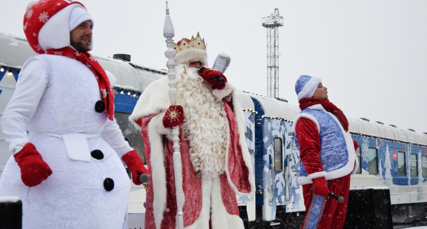 Поезд Деда Мороза посетил Ухту