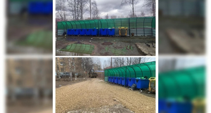 В Ухте убрались привели в порядок подход к контейнерной площадке после вмешательства прокуратуры