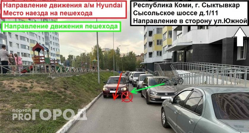 В Коми 5-летний ребенок выбежал под колеса автомобиля Hyundai Accent