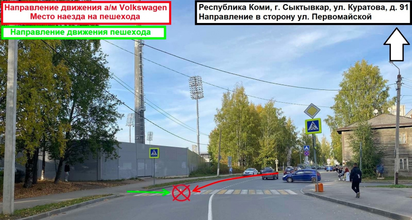 В столице Коми маленькая девочка попала под колеса иномарки