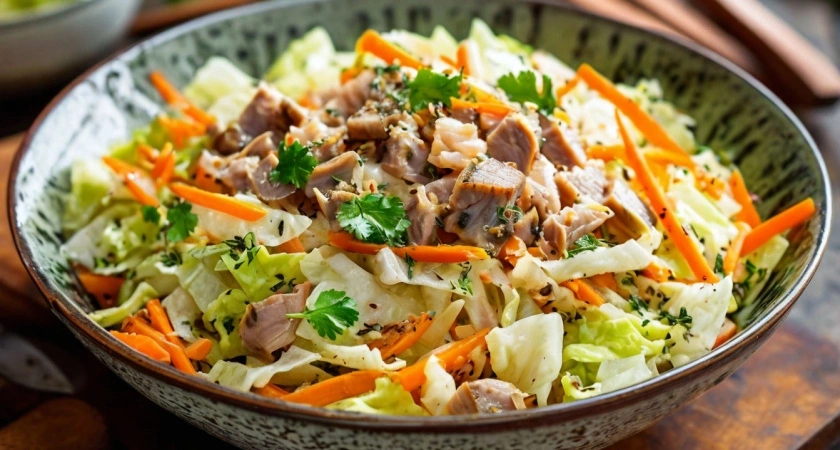 Аппетитный салат с пекинской капустой: такой вкусный, что приходится готовить его 2 раза в день