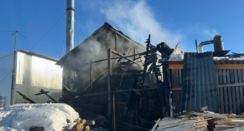 В Коми котельная выгорела на 80 квадратных метрах