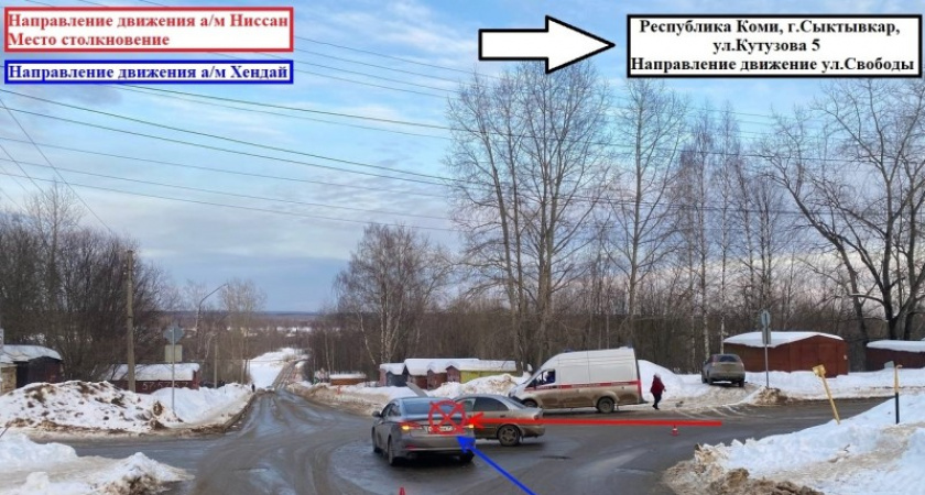 В столице Коми неуступчивый водитель спровоцировал ДТП, в котором пострадало несколько человек
