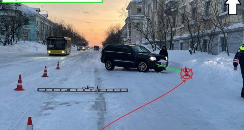 В Заполярье внедорожник сбил пешехода: женщину госпитализировали с травмами 