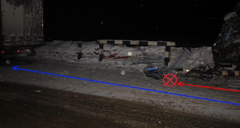 В Коми на Кировской трассе столкнулись 2 грузовика