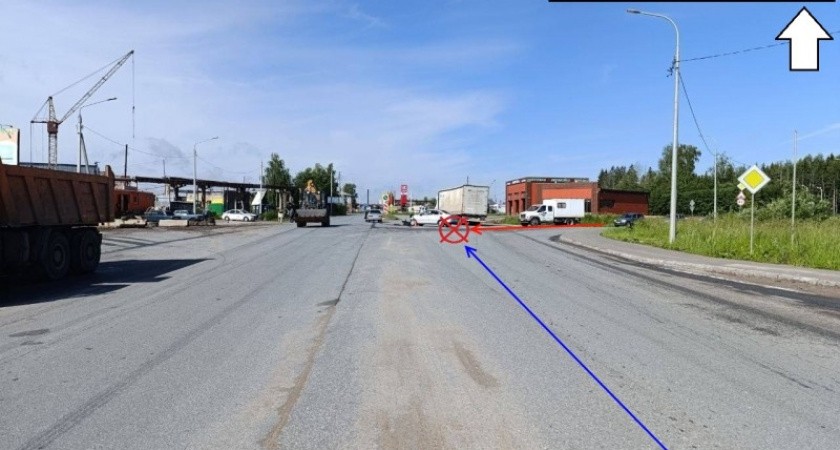 В Коми иномарка не уступила дорогу "ВАЗу" на перекрестке