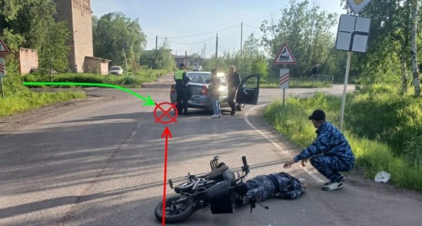 Пьяный велосипедист в Коми устроил лобовое столкновение с иномаркой