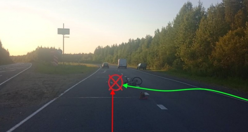 В Коми велосипедист серьезно пострадал в результате столкновения с Volkswagen Polo