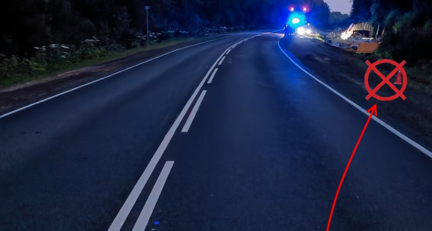 В Коми грузовик улетел в кювет