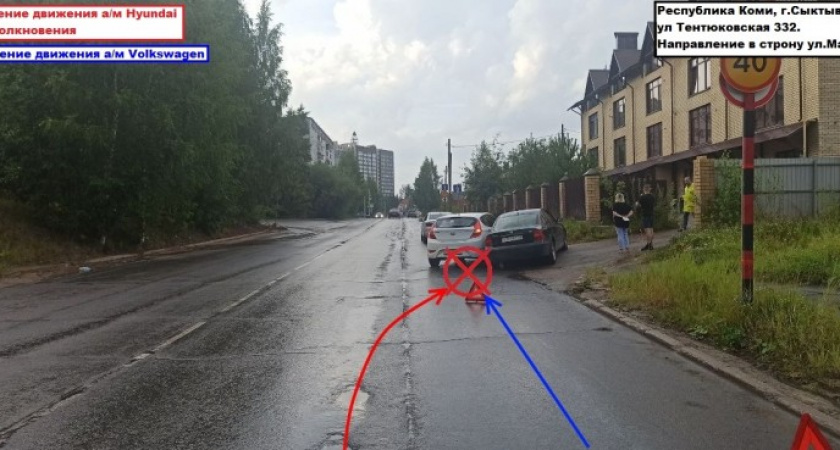 Водитель иномарки с 11 штрафами спровоцировала ДТП в Коми