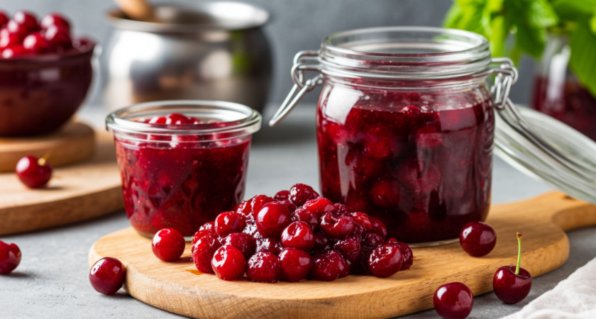Вишневое варенье «пятиминутка» — рубиново-красное, не приторное и вкус как в детстве. 3 хитрости, от которых зависит густота и цвет