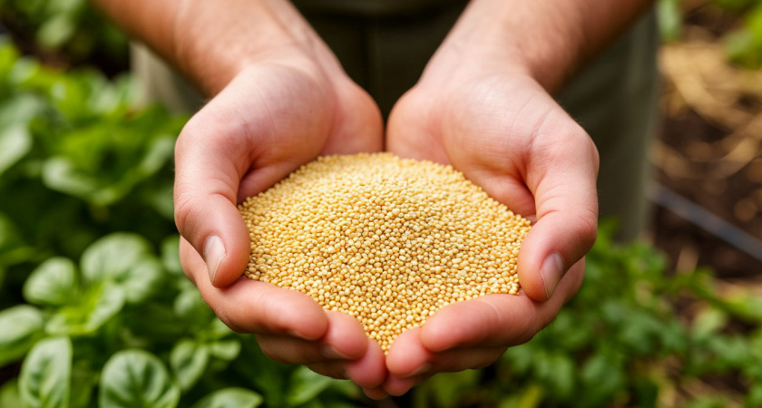 Раскидала 1 пачку копеечной крупы по грядкам и земля как чернозем - дорогой навоз больше не нужен