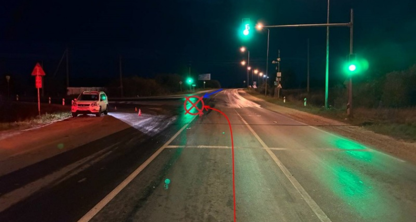 В Коми водитель Nissan X-Trail не пропустил ехавшего навстречу мотоциклиста