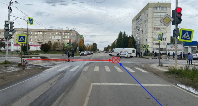 В Коми водитель на Chery Tiggo проехал на красный и столкнулся с Renault