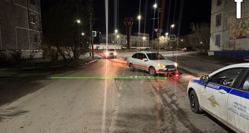 В Коми на перекрестке сбили женщину