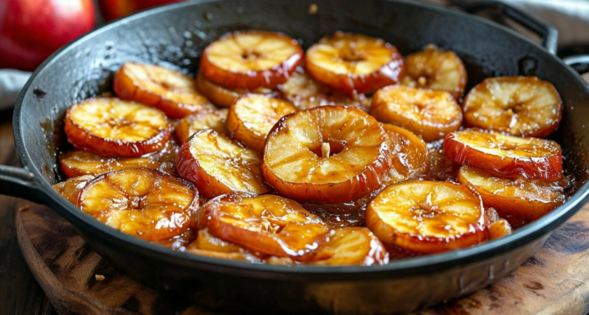 Вместо сливочных тортов и жирных пирожков: отличный постный десерт из жареных яблок