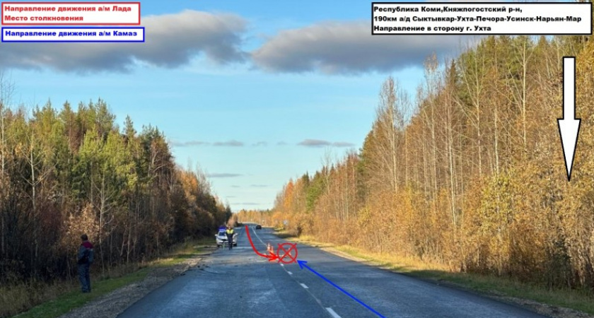 В Коми после столкновения “Лады” и грузовика водитель легковушки оказался в реанимации