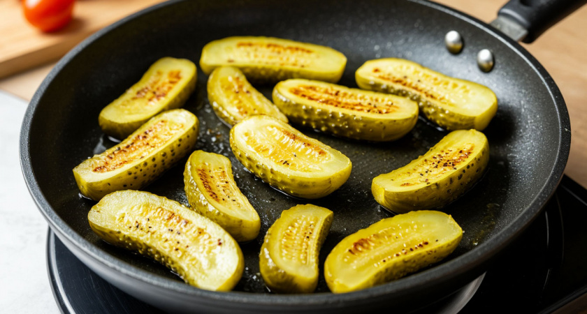 Мужской салат с жареными солеными огурцами: рецепт, который станет звездой праздничного стола