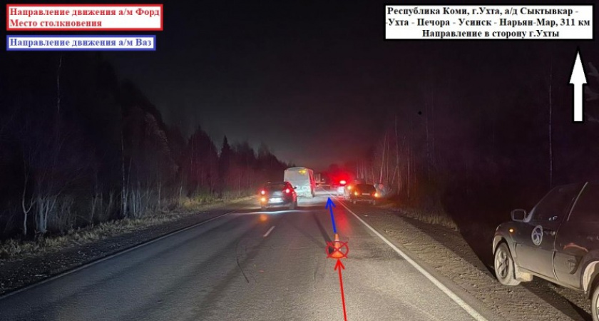В ДТП на трассе Сыктывкар- Ухта пострадал один человек