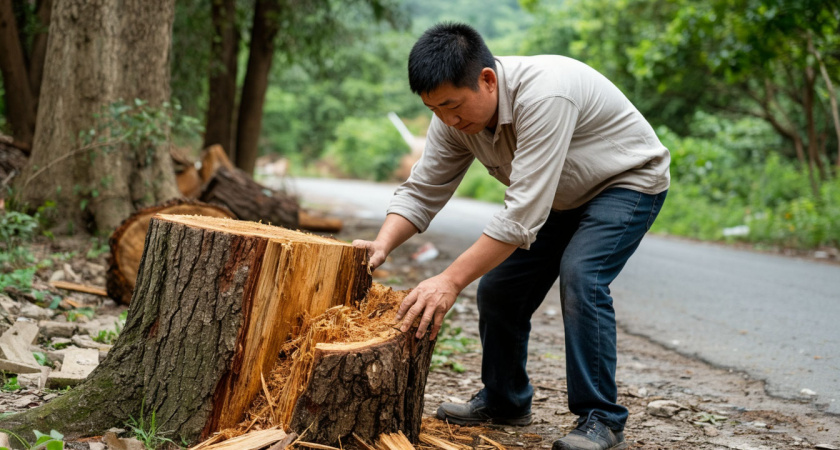 Восточная мудрость в борьбе с пнями: Простой китайский метод, который не требует сил и денег