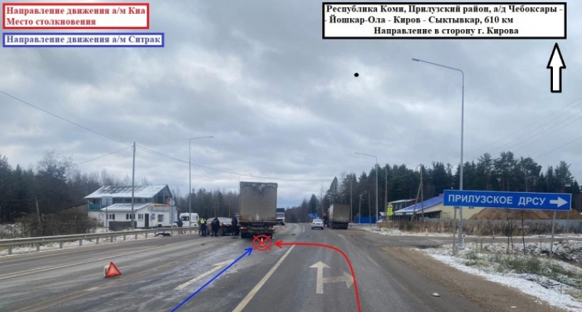 Неудачный манёвр стал причиной ДТП на автодороге в Коми