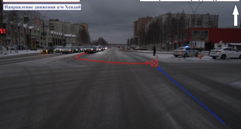 В Ухте в результате столкновения двух легковых автомобилей пострадало несколько человек