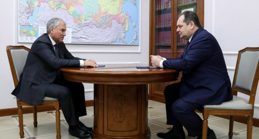 Глава Коми Ростислав Гольдштейн и Вячеслав Володин обсудили поддержку республики федеральным центром