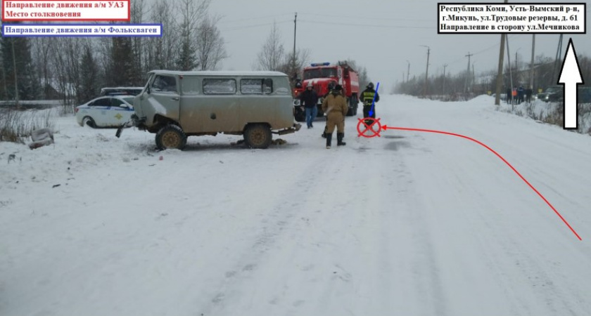Четыре человека пострадали в лобовом столкновении в Коми