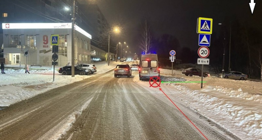 В Коми водитель-новичок сбил женщину на переходе 