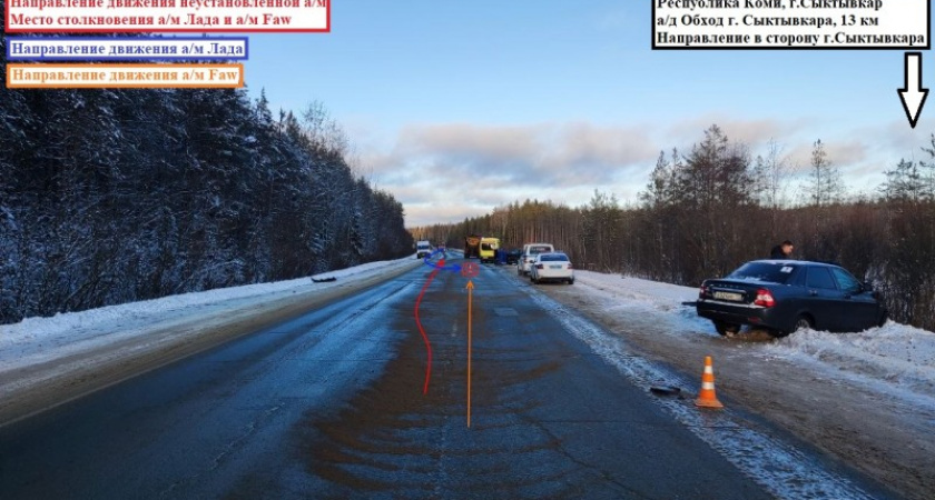 Виновник аварии на объездной в Коми скрылся с места происшествия 