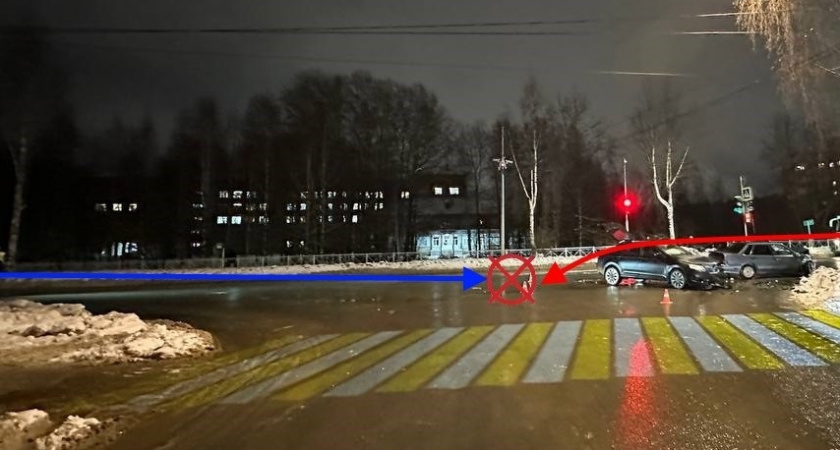 В столице Коми при столкновении “ВАЗа” и “Шкоды” пострадали три человека