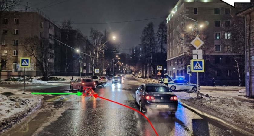 В Коми на нерегулируемом перекрестке водитель иномарки сбил 11-летнего подростка