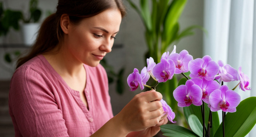 Поливаю орхидеи "неправильно" — а они цветут дольше, красивее и чаще: в горшок сливаю все остатки с кружки
