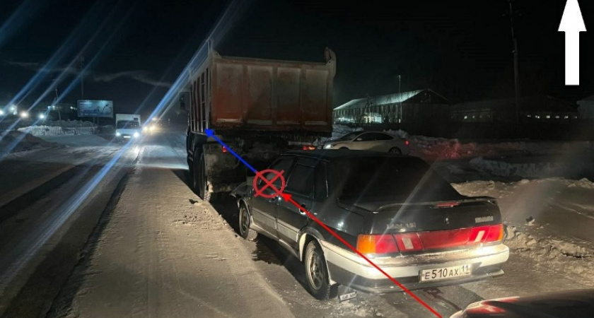 В Коми водитель "ВАЗа" не выдержал дистанцию и устроил аварию 