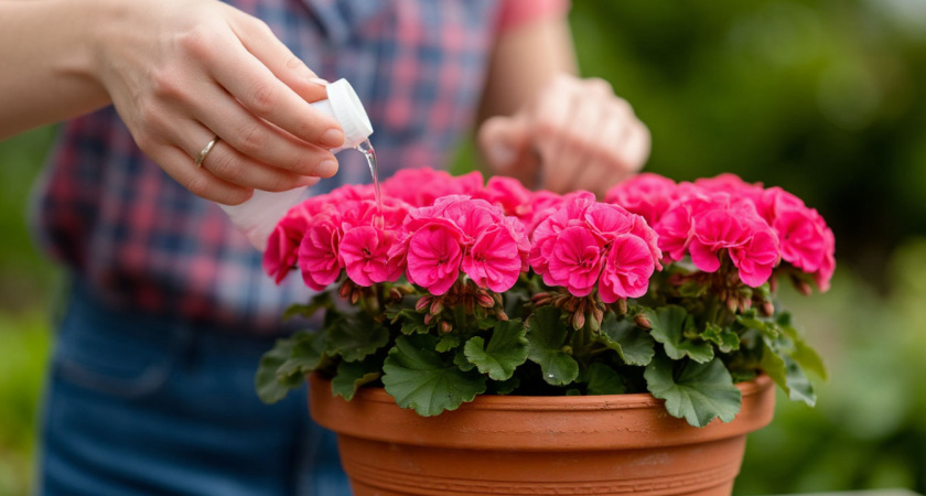 25 капель — и герань больше не лысеет зимой. 3 подкормки, которые реально работают: проверено на своих растениях