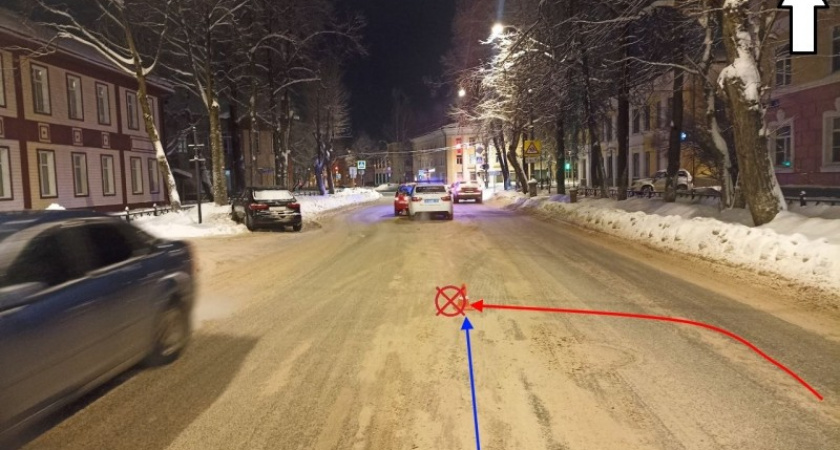 В Коми столкнулись два Kia возле Национальной библиотеки