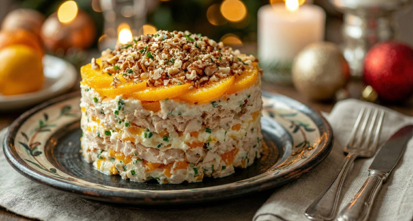 Женщины будут в восторге от этого салата «Мадонна»: нежный — должен быть на каждом столе в Новый год