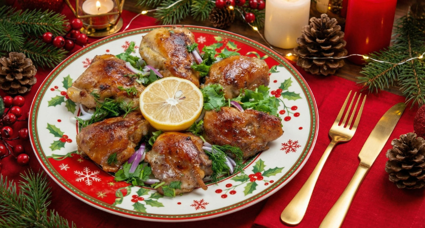 Шедевральное горячее на Рождество из обычных окорочков - станут шедевром