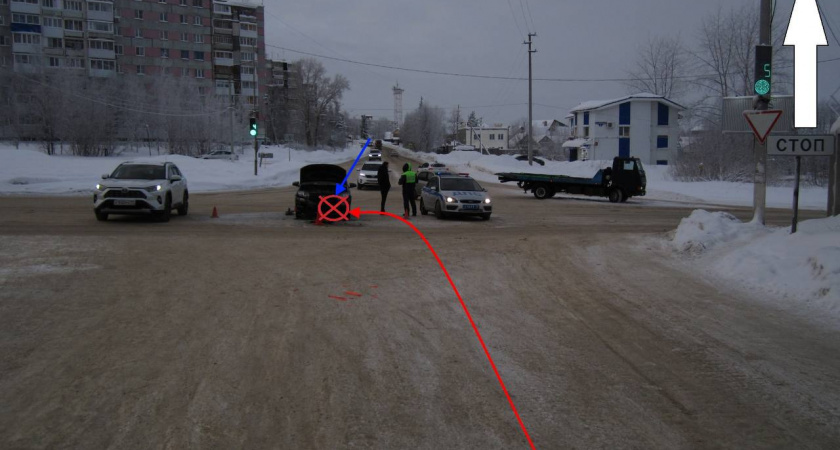 За сутки в Ухте случилось две аварии