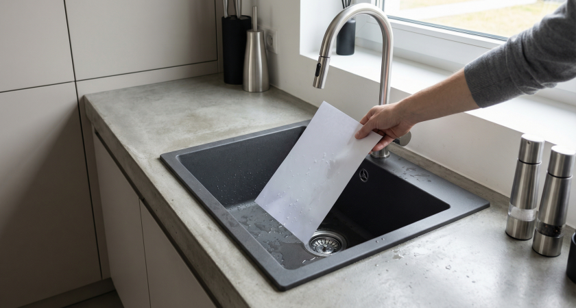 Уезжая из дома надолго, всегда делаю один трюк - кладу лист бумаги в раковину и не спускаю воду в унитазе - и вот для чего