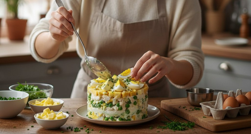 Каждый год на Рождество готовлю этот салат, все от него просто без ума. Рецепт салата "Венский" - он просто восхитительный 