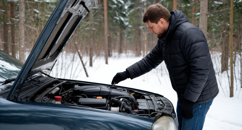 Армейский способ быстро запустить мотор с севшим аккумулятором - в любом месте, даже в глуши, где вокруг одни сосны